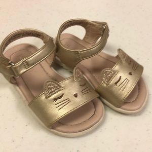 Children’s place gold cat sandals 5